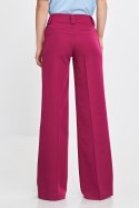 Spodnie wide leg z kantem SD112 Fuksja - Nife
