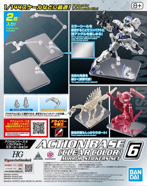 BANDAI ACTION BASE 6 CLEAR COLOR [MIRROR STICKERS SET]
