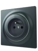 FIBARO FIBARO Gniazdko Walli Outlet N typ E antracyt FGWSONE-011-8
