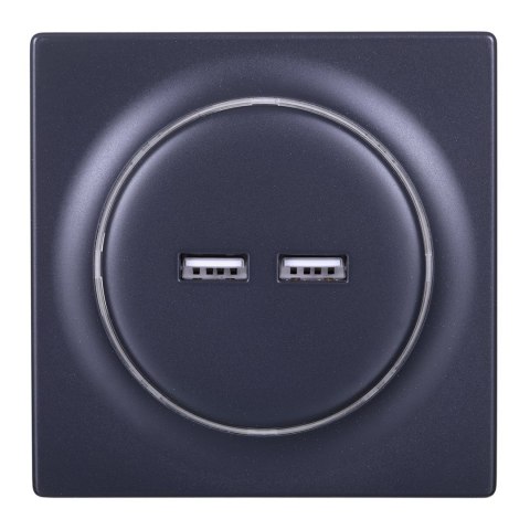 FIBARO FIBARO Gniazdo USB Walli N USB Outlet antracyt FIBARO FIBARO Gniazdo USB Walli N USB Outlet antracyt