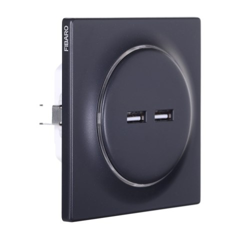 FIBARO FIBARO Gniazdo USB Walli N USB Outlet antracyt FIBARO FIBARO Gniazdo USB Walli N USB Outlet antracyt