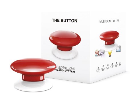 FIBARO FIBARO Przycisk The Button FGPB-101-3 ZW5 (Bluetooth, Z-Wave; kolor czerwony) FIBARO FIBARO Przycisk The Button FGPB-101-3 ZW5 (Bluetooth, Z-Wave; kolor czerwony)