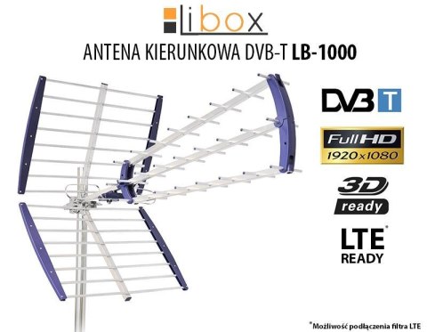Libox Antena kierunkowa zewnętrzna Libox LB1000 (16,5 dB; Typ F) Libox Antena kierunkowa zewnętrzna Libox LB1000 (16,5 dB; Typ F)