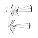 Libox Antena kierunkowa zewnętrzna Libox LB2000 (32 dB; Typ F)