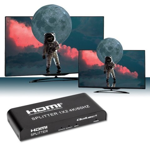 Qoltec QOLTEC ROZDZIELACZ SPLITTER 2XHDMI 4KX2K | 6GB/S | 60HZ Qoltec QOLTEC ROZDZIELACZ SPLITTER 2XHDMI 4KX2K | 6GB/S | 60HZ