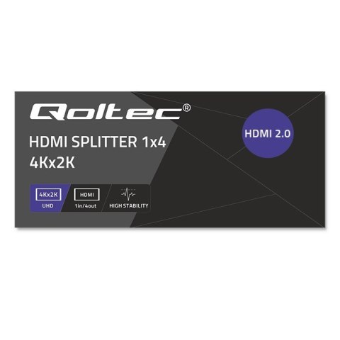 Qoltec QOLTEC ROZDZIELACZ SPLITTER 4XHDMI 4KX2K | 6GB/S | 60HZ Qoltec QOLTEC ROZDZIELACZ SPLITTER 4XHDMI 4KX2K | 6GB/S | 60HZ