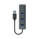 SAVIO SAVIO AK-58 3-PORTOWY HUB USB-A Z ADAPTEREM RJ-45
