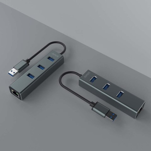 SAVIO SAVIO AK-58 3-PORTOWY HUB USB-A Z ADAPTEREM RJ-45 SAVIO SAVIO AK-58 3-PORTOWY HUB USB-A Z ADAPTEREM RJ-45