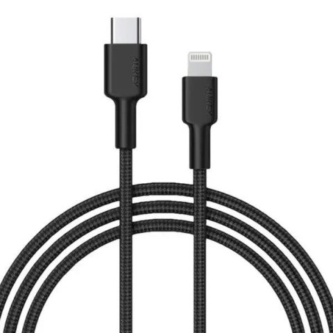 AUKEY AUKEY KABEL USB-C - LIGHTNING MFI 27W OPLOT 1,8M AUKEY AUKEY KABEL USB-C - LIGHTNING MFI 27W OPLOT 1,8M