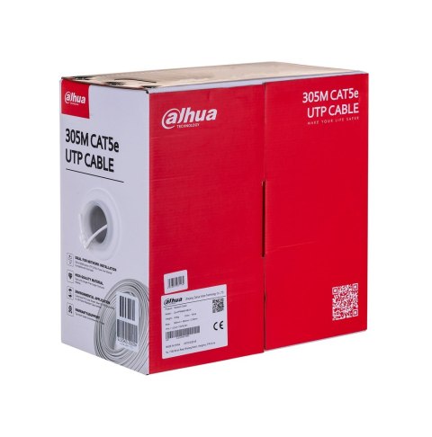 DAHUA Kabel sieciowy DAHUA drut, 100% miedź PFM920I-5EUN (UTP; 305m; kat. 5e;) DAHUA Kabel sieciowy DAHUA drut, 100% miedź PFM920I-5EUN (UTP; 305m; kat. 5e;)