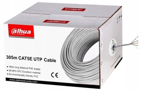 DAHUA Kabel sieciowy DAHUA drut, 100% miedź PFM920I-5EUN (UTP; 305m; kat. 5e;) DAHUA Kabel sieciowy DAHUA drut, 100% miedź PFM920I-5EUN (UTP; 305m; kat. 5e;)