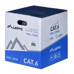 Lanberg Kabel sieciowy Lanberg LCS6-11CU-0305-S (S/FTP; 305m; kat. 6; kolor szary)