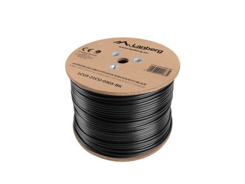 Lanberg Kabel sieciowy zewnętrzne Lanberg LCU5-21CU-0305-BK (UTP; 305m; kat. 5e; kolor czarny) Lanberg Kabel sieciowy zewnętrzne Lanberg LCU5-21CU-0305-BK (UTP; 305m; kat. 5e; kolor czarny)