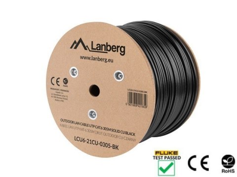 Lanberg Kabel sieciowy zewnętrzne Lanberg LCU6-21CU-0305-BK (UTP; 305m; kat. 6; kolor czarny) Lanberg Kabel sieciowy zewnętrzne Lanberg LCU6-21CU-0305-BK (UTP; 305m; kat. 6; kolor czarny)