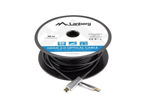 Lanberg LANBERG KABEL HDMI M/M V2.0 20M OPTYCZNY AOC CA-HDMI-20FB-0200-BK Lanberg LANBERG KABEL HDMI M/M V2.0 20M OPTYCZNY AOC CA-HDMI-20FB-0200-BK