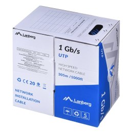 Lanberg LANBERG KABEL UTP 1GB/S 305M DRUT CCA NIEBIESKI LCU6-10CC-0305-B