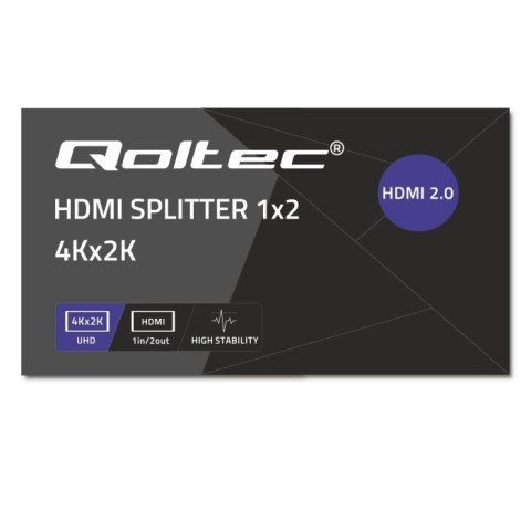 Qoltec QOLTEC ROZDZIELACZ SPLITTER 2XHDMI 4KX2K | 6GB/S | 60HZ Qoltec QOLTEC ROZDZIELACZ SPLITTER 2XHDMI 4KX2K | 6GB/S | 60HZ
