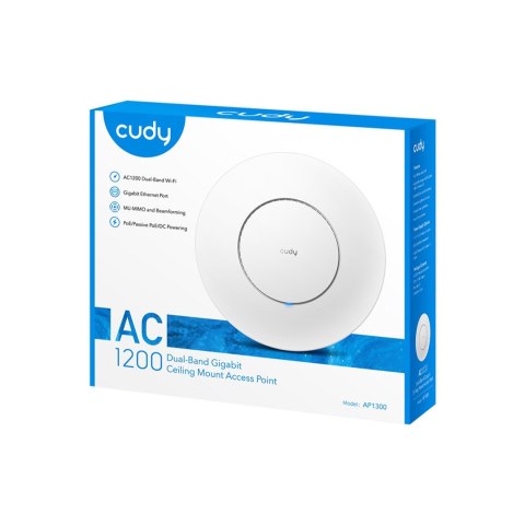 CUDY Access Point CUDY AP1300 AC1200 Dual Band Wi-Fi 1xGigabit Mesh CUDY Access Point CUDY AP1300 AC1200 Dual Band Wi-Fi 1xGigabit Mesh