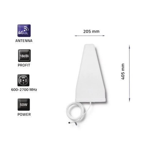 Qoltec QOLTEC ANTENA 4G LTE | 18DBI | ZEWNĘTRZNA Qoltec QOLTEC ANTENA 4G LTE | 18DBI | ZEWNĘTRZNA