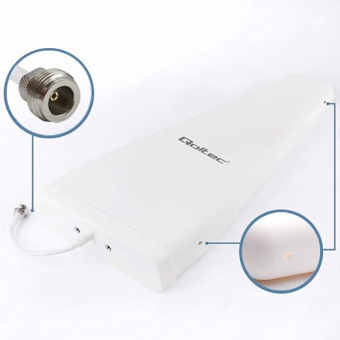 Qoltec QOLTEC ANTENA 4G LTE DUAL | 14DBI | DOOKÓLNA | ZEWNĘTRZNA Qoltec QOLTEC ANTENA 4G LTE DUAL | 14DBI | DOOKÓLNA | ZEWNĘTRZNA
