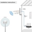 Qoltec QOLTEC ANTENA 4G LTE DUAL | 14DBI | DOOKÓLNA | ZEWNĘTRZNA