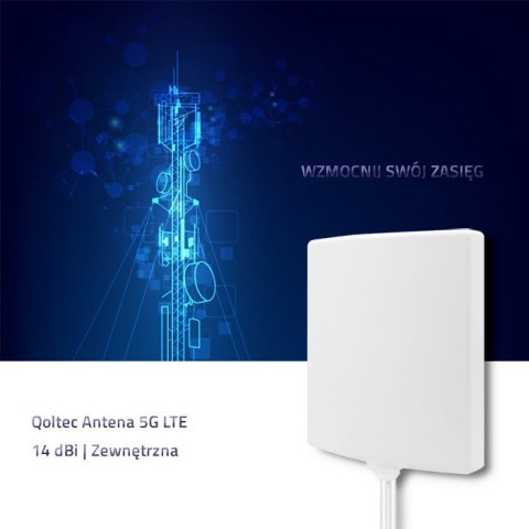 Qoltec QOLTEC ANTENA 5G | 14DBI | ZEWNĘTRZNA Qoltec QOLTEC ANTENA 5G | 14DBI | ZEWNĘTRZNA