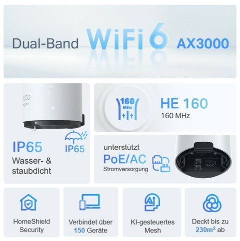 TP-LINK System mesh TP-LINK Deco X50-Outdoor(1-pack) Zewnętrzna/wewnętrzna jednostka domowego systemu Deco Mesh, WiFi 6 AX3000 TP-LINK System mesh TP-LINK Deco X50-Outdoor(1-pack) Zewnętrzna/wewnętrzna jednostka domowego systemu Deco Mesh, WiFi 6 AX3000