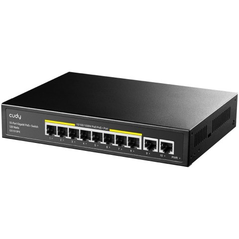 CUDY Switch CUDY GS1010PE 8-Port Gigabit PoE+ 120W 2xGbE Uplink CUDY Switch CUDY GS1010PE 8-Port Gigabit PoE+ 120W 2xGbE Uplink