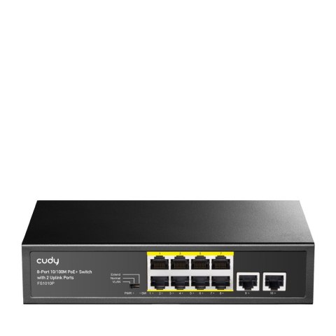 CUDY Switch CUDY FS1010P 8-Port 10/100M PoE+ 120W 2xUplink CUDY Switch CUDY FS1010P 8-Port 10/100M PoE+ 120W 2xUplink
