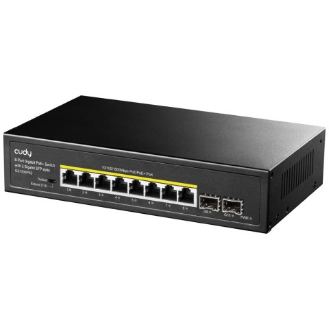 CUDY Switch CUDY GS1008PS2 8-Port Gigabit PoE+ 120W 2xSFP CUDY Switch CUDY GS1008PS2 8-Port Gigabit PoE+ 120W 2xSFP