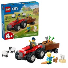 Lego LEGO CITY 60461 Czerwony traktor z przyczepą i owcą