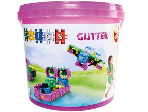CLICS Klocki konstrukcyjne CLICS - Zestaw 175 el. (8w1) GLITTER CLICS Klocki konstrukcyjne CLICS - Zestaw 175 el. (8w1) GLITTER