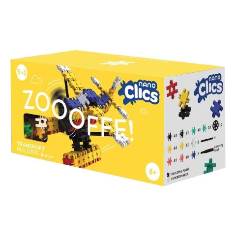 CLICS Nano Clics - konstrukcyjne, belgijskie klocki - Pojazdy - Zestaw 250 elementów CLICS Nano Clics - konstrukcyjne, belgijskie klocki - Pojazdy - Zestaw 250 elementów