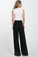 Spodnie palazzo z rayonu SD114 Black - Nife