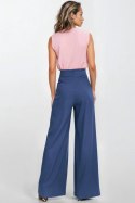 Spodnie palazzo z rayonu SD114 Cobalt - Nife