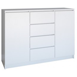 TOP E SHOP KOMODA 2 DRZWI 4 SZUFLADY BIAŁY