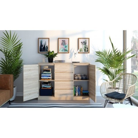 TOP E SHOP KOMODA 2 DRZWI 4 SZUFLADY SONOMA TOP E SHOP KOMODA 2 DRZWI 4 SZUFLADY SONOMA