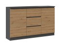 TOP E SHOP Komoda 2D3S 120x30xH75 antracyt/artisan