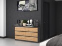 TOP E SHOP Komoda M6 140 138x40xH77 antracyt/artisan