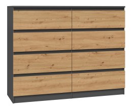 TOP E SHOP Komoda M8 120x40xH97 antracyt/artisan