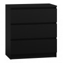 TOP E SHOP M3 MALWA KOMODA 3 SZUFLADY CZARNY