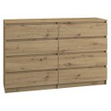 TOP E SHOP M8 MALWA KOMODA 140CM 8 SZUFLAD ARTISAN