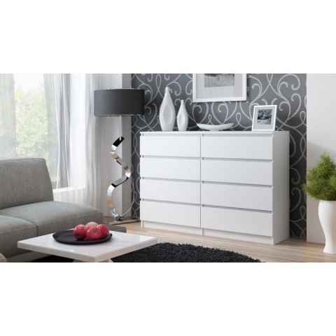 TOP E SHOP M8 MALWA KOMODA 140CM 8 SZUFLAD BIAŁY TOP E SHOP M8 MALWA KOMODA 140CM 8 SZUFLAD BIAŁY