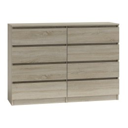 TOP E SHOP M8 MALWA KOMODA 140CM 8 SZUFLAD SONOMA