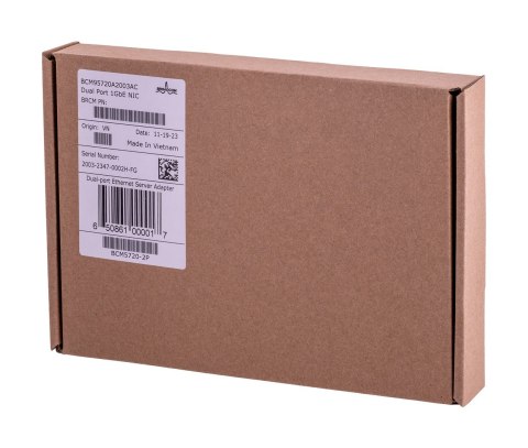 BROADCOM Broadcom karta sieciowa BCM5720-2P 2x 1GbE RJ45 PCIe NIC 2.0 x1 BROADCOM Broadcom karta sieciowa BCM5720-2P 2x 1GbE RJ45 PCIe NIC 2.0 x1