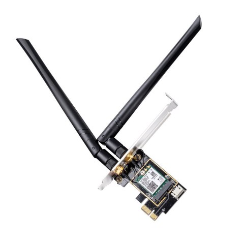 CUDY Karta sieciowa CUDY WE3000 AX5400 Wi-Fi 6 + BT 5.2 Intel AX210 PCIe CUDY Karta sieciowa CUDY WE3000 AX5400 Wi-Fi 6 + BT 5.2 Intel AX210 PCIe