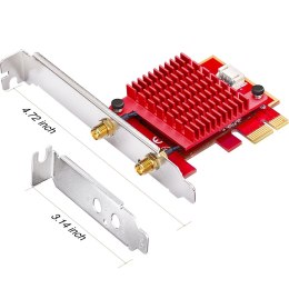 CUDY Karta sieciowa CUDY WE3000S AX5400 Wi-Fi 6 + BT 5.2 Intel AX210 Radiator PCIe