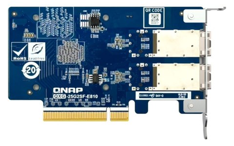 QNAP Qnap QXG-25G2SF-E810, 2x SFP28 25Gb, low-profile, PCIe Gen4 x8 QNAP Qnap QXG-25G2SF-E810, 2x SFP28 25Gb, low-profile, PCIe Gen4 x8
