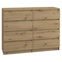 TOP E SHOP M8 MALWA KOMODA 120CM 8 SZUFLAD ARTISAN