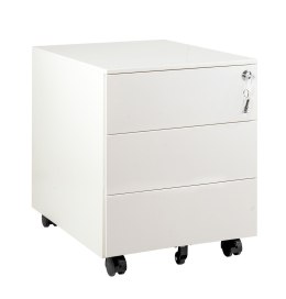 UNIQUE Kontener metalowy z zamkiem XD-041-3-W Biały